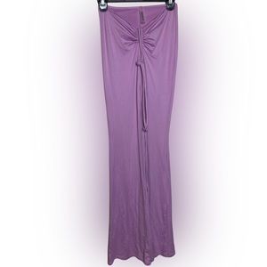 Tresser Ruched Flare Stretch Pants Size Small L Scrunched Purple/Pink